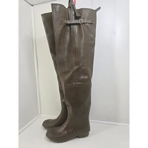 Timber Creek Rubber Hip Waders Sz 11 Steel Shank Brown Boots Duck Hunting